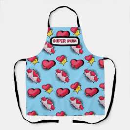 Cute pink hearts personalized name  エプロン