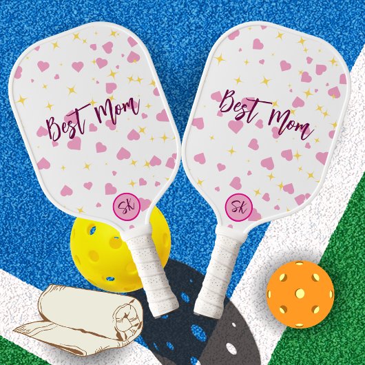 Cute Pink Hearts Pickleball Paddle for Mom Gift ピックルボールラケット