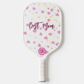 Cute Pink Hearts Pickleball Paddle for Mom Gift ピックルボールラケット (正面)