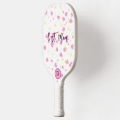Cute Pink Hearts Pickleball Paddle for Mom Gift ピックルボールラケット (左)