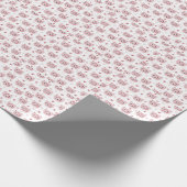 Cute Pink Kittens and Hearts Pattern for Kids ラッピングペーパー (角)