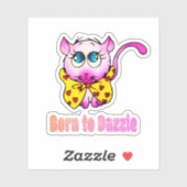 Cute Pink Kitty - Born to Dazzle Art シール (シート)