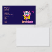 Cute Pink Kitty - Born to Dazzle Art 名刺 (正面/裏面)