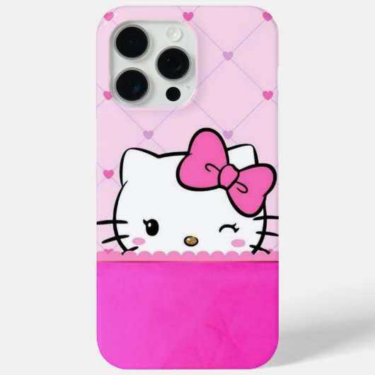 Cute Pink Kitty Cell Phone Case Case-Mate iPhoneケース (裏面)