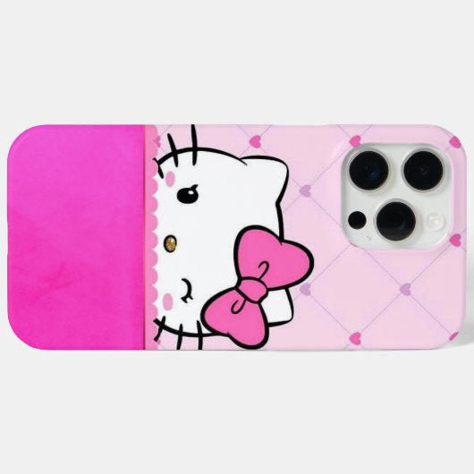 Cute Pink Kitty Cell Phone Case Case-Mate iPhoneケース (裏面 (横))