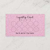 Cute Pink Kraft Heart Bakery Loyalty Reward 名刺 (裏面)