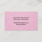 Cute Pink Kraft Heart Bakery Pastry Chef 名刺 (裏面)