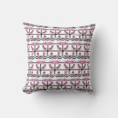 Cute Pink Lipstick Queen Throw Pillow  クッション (正面)