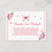 Cute Pink Little Butterfly Baby's Book Request  エンクロージャーカード (正面)