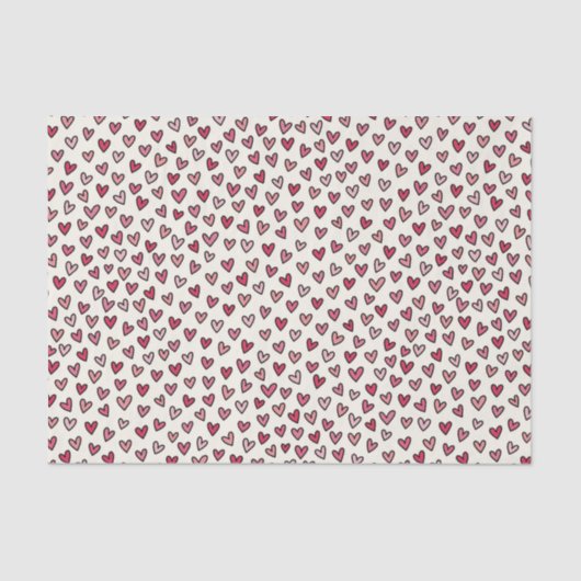 Cute Pink Little Hearts Tissue Paper 薄葉紙 (正面)