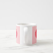 Cute pink lychee cartoon illustration エスプレッソカップ (裏面)