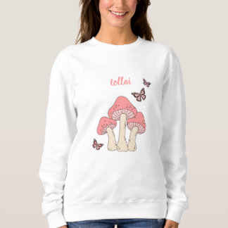Cute Pink Mushroom Sweater スウェットシャツ
