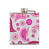 Cute Pink Paisley Personalised フラスク (裏面)
