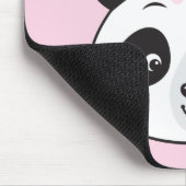 Cute Pink Panda Face Girly Personalized マウスパッド (コーナー)