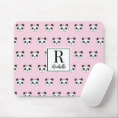 Cute Pink Panda Girly Personalized マウスパッド (マウス)