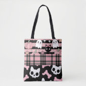 Cute Pink Pastel Goth Halloween トートバッグ (正面)