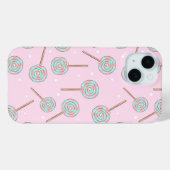 Cute Pink Pastel Lollipop Seamless Pattern Case-Mate iPhoneケース (裏面 (横))