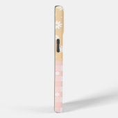 Cute Pink Peach Rose Wreath Cross Scripture Case-Mate iPhoneケース (裏面 / 右)