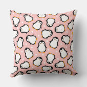 Cute pink penguin pattern クッション (裏面)