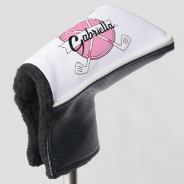 Cute Pink Personalized Golf Clubs Monogram  ゴルフヘッドカバー