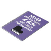 Cute Pink Pianist Gifts For Girl Kids Piano Player ノートブック (左側)