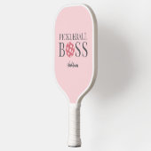 Cute Pink Pickleball Boss ピックルボールラケット (左)