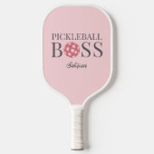Cute Pink Pickleball Boss ピックルボールラケット (正面)