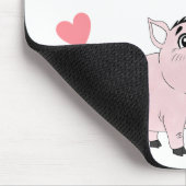 Cute pink pig for Valentine マウスパッド (コーナー)