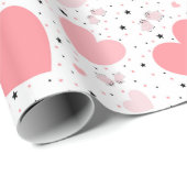 Cute pink pig for Valentine ラッピングペーパー (ロールコーナー)