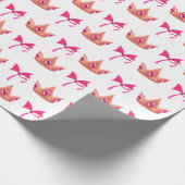 Cute Pink Princess Birthday Wrapping Paper ラッピングペーパー (角)