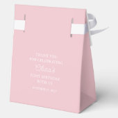 Cute Pink Pumpkin Girl 1st Birthday  フェイバーボックス (裏面)