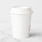 Cute Pink Pumpkin Girl Baby First Birthday 紙コップ (右)