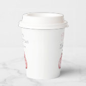 Cute Pink Pumpkin Girl Baby First Birthday 紙コップ (右)