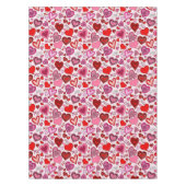 Cute Pink Red Hearts Blush Love Pattern テーブルクロス (正面)