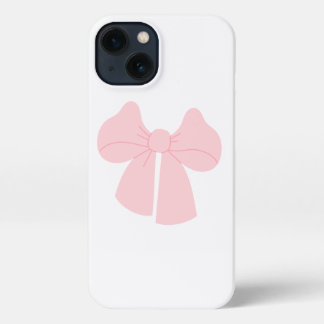Cute Pink Ribbon Bow Cover iPhone 13ケース