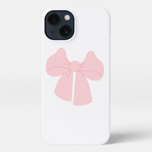 Cute Pink Ribbon Bow Cover iPhoneケース (裏面)