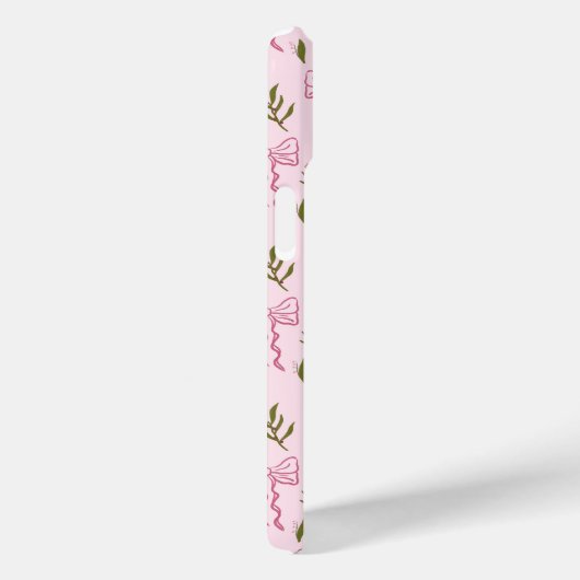 Cute Pink Ribbon Floral Seamless Pattern Case-Mate iPhoneケース (裏面 / 右)