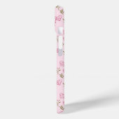 Cute Pink Ribbon Floral Seamless Pattern Case-Mate iPhoneケース (裏面 / 左)
