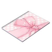 cute pink ribbon notebook ノートブック (左側)