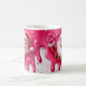 Cute Pink Santa Christmas Mug | Cozy Winter Mug コーヒーマグカップ (中央)