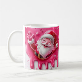 Cute Pink Santa Christmas Mug | Cozy Winter Mug コーヒーマグカップ
