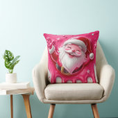 Cute Pink Santa Throw Pillow | Christmas Pillow クッション (椅子)