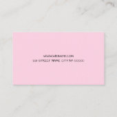 Cute pink Seamstress business card  名刺 (裏面)
