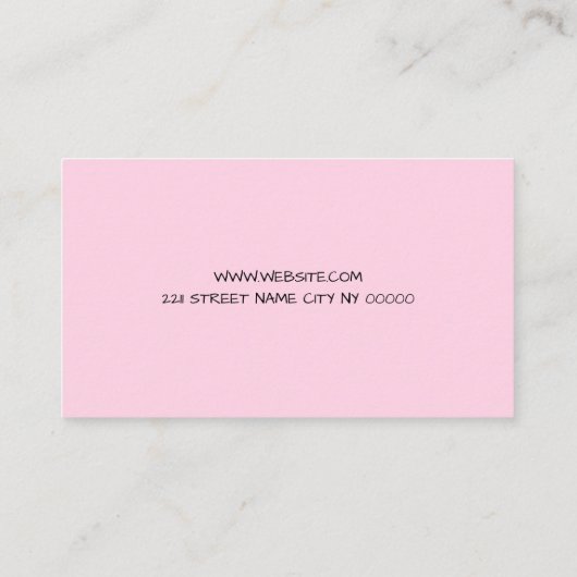Cute pink Seamstress business card  名刺 (裏面)