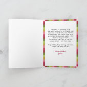 Cute Pink Slay Bells Ringing Dog Diva Christmas シーズンカード (内部)