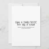 Cute Pink Snails Rainbow Log Back To School カード (裏面)