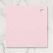 Cute Pink Snowflake Ballerina Girl Baby Shower  フェイバータグ (裏面)