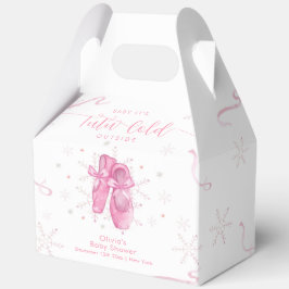 Cute Pink Snowflake Ballerina Girl Baby Shower  フェイバーボックス