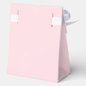 Cute Pink Snowflake Festive Candy Baby Shower フェイバーボックス (裏面)