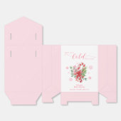 Cute Pink Snowflake Festive Candy Baby Shower フェイバーボックス (見開き)